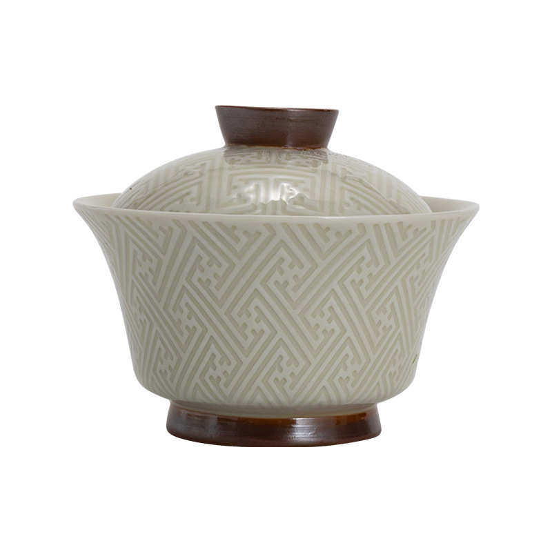 密合釉万字纹三才盖碗复古陶瓷泡茶器家用泡茶器功夫茶具茶碗批发,餐饮具,盖碗,淘宝优惠券,粉丝福利购,淘宝优惠卷