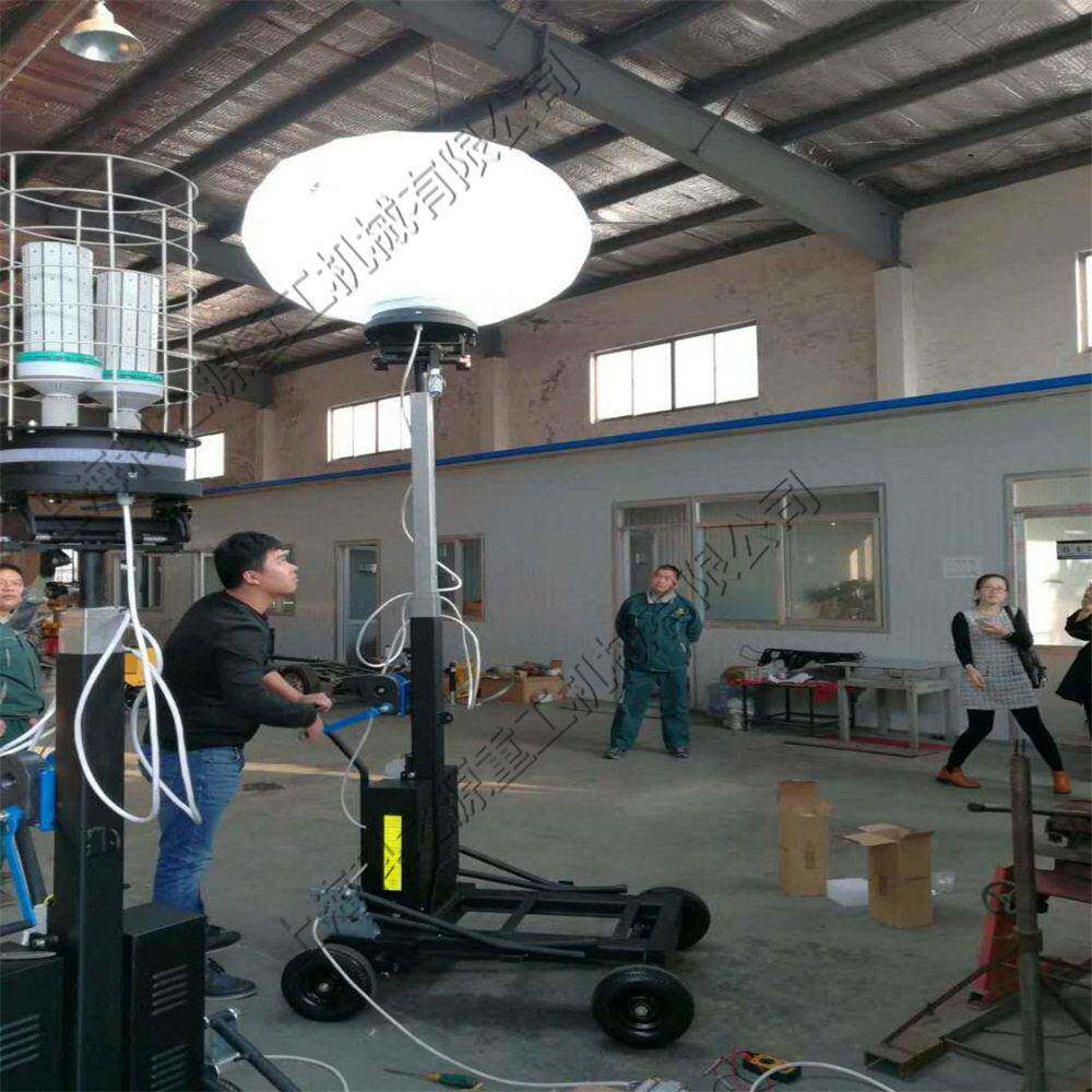 户外施工环形照明灯 小型建筑工程应急灯 可移动式夜间施工打光车