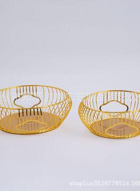 厂家直销轻奢客厅收纳果篮酒店特色餐厅创意铁艺炉座商用加热底座