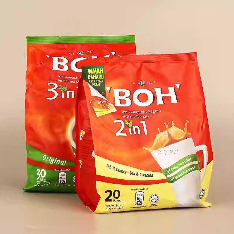 马来西亚BOH3in12合1即溶奶茶进口奶茶粉袋装速溶奶茶粉冲泡饮品