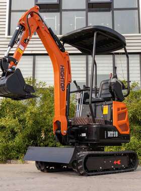 出口欧美小型挖掘机 大棚挖沟填土市政园林绿化18微型挖掘机