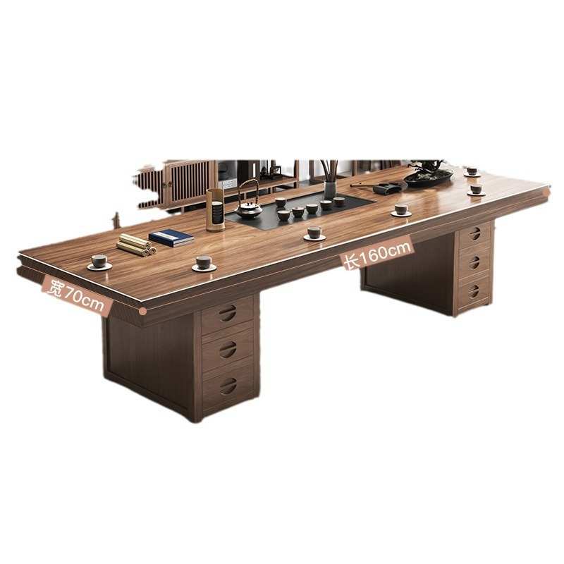 实木大板茶桌椅组合茶几客厅家用2023新款泡茶桌茶道套装茶台一体