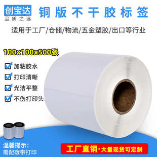标签纸 不干胶铜版 不干胶标签 纸标签100x100x500张 e邮宝 1000张