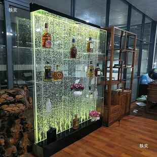 字画餐气水幕墙流水屏隔断公司风家用客厅入户亚克力640创意泡墙