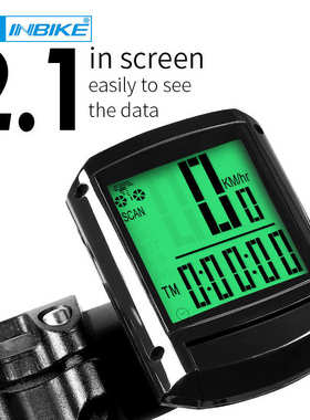 INBIKE 自行车码表新款无线测速里程表山地车公路车英文版本CX408