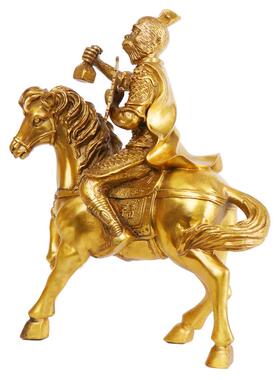 杨铜马上封猴记生十二肖家居客厅事业铜办公室工艺装饰品马上猴封