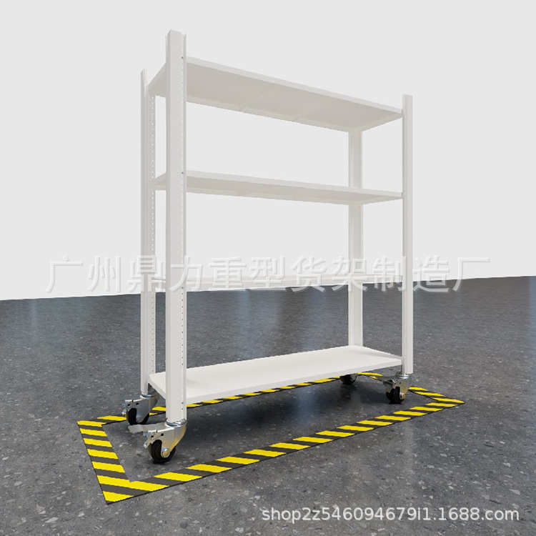 重型货架可移动带轮置物架多层加厚仓库储物铁架子库房家用展示架