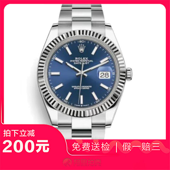 捡漏未使用99新劳力士日志系列不锈钢蓝面自动机械男表手表126334