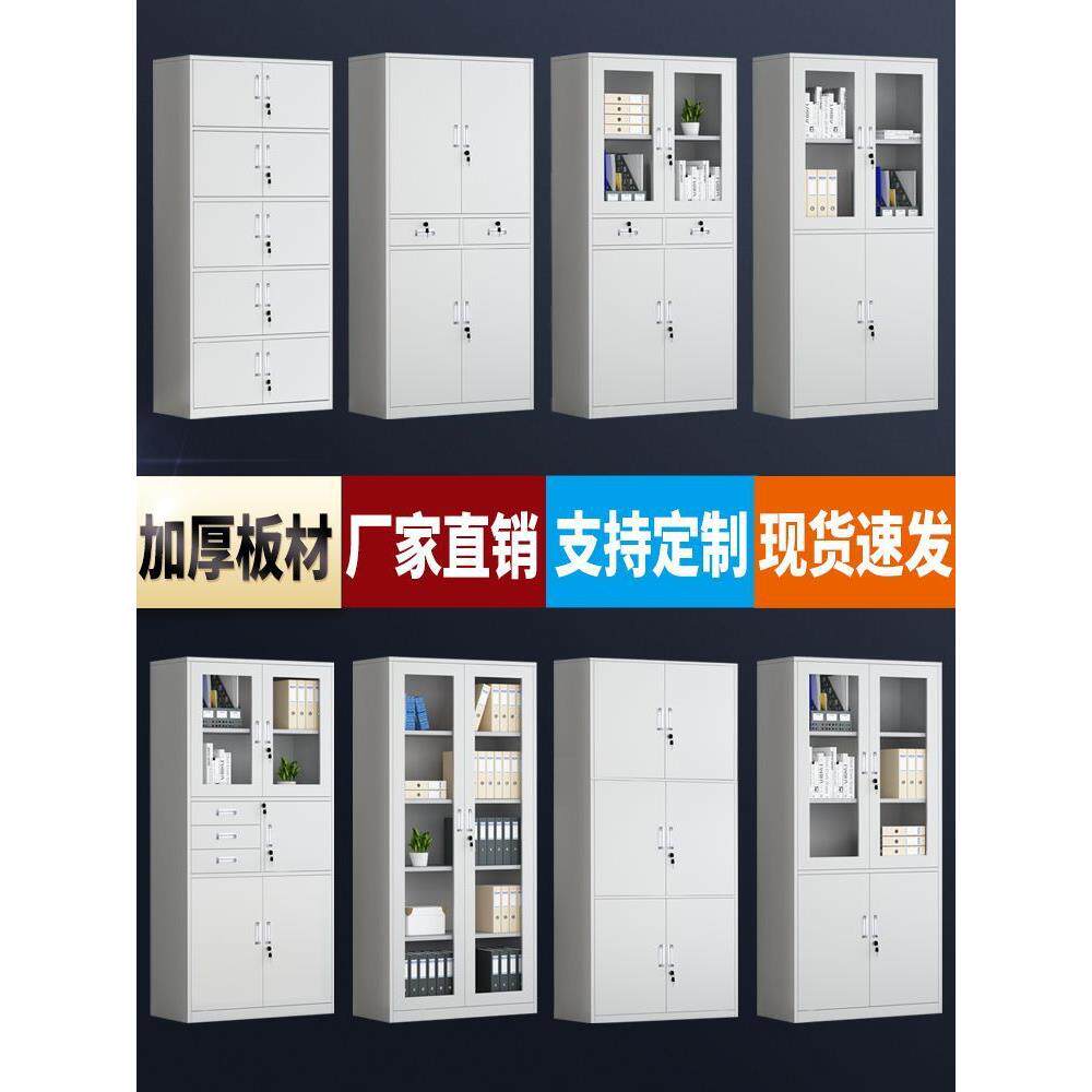 铁皮柜子办公文件柜家用会计财务凭证柜资料档案柜带锁多层书柜厂