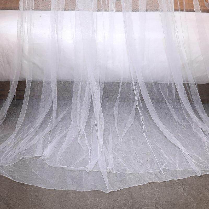 顶圆顶公主风加密蚊帐双人家1.5/F5M668H71.8米床吸顶免装落安吊