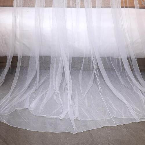 顶圆顶公主风加密蚊帐双人家1.5/F5M668H71.8米床吸顶免装落安吊