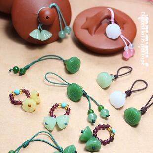 紫砂壶盖绳子古风手工茶壶绳配饰茶具配件小提溜紫砂壶西施壶石瓢