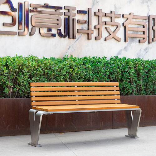 不锈钢公园椅户外靠背椅商场广场庭院学校室内休闲椅园林座椅