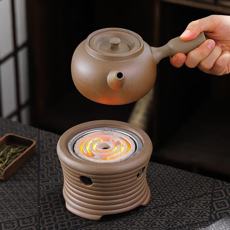 围炉煮茶壶陶壶茶壶茶罐粗陶陶瓷家用岩泥仿古烧水电陶壶温茶壶