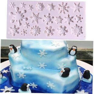 Christmas Silicone Snowflake Mold Cake Dessert Baking Mold D