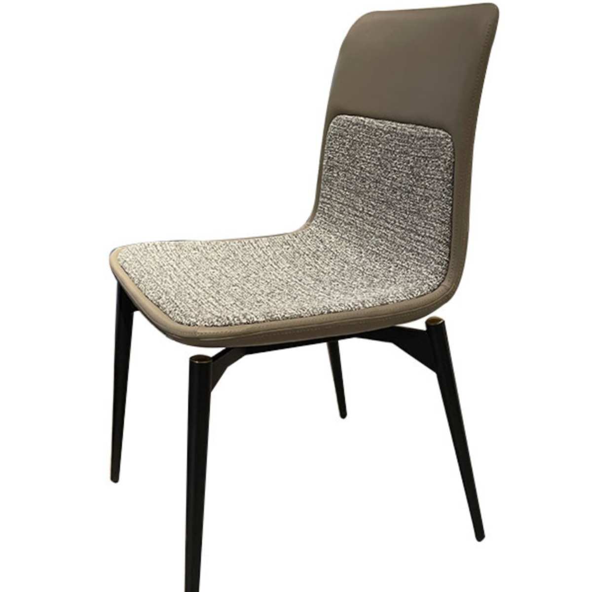 椅子餐椅家用休闲咖啡椅皮质棉麻布钢架意式简约设计师样板房新款