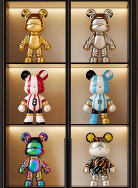 暴力熊摆件轻奢档客厅酒柜电视柜斗柜服装店直播间级感装饰品