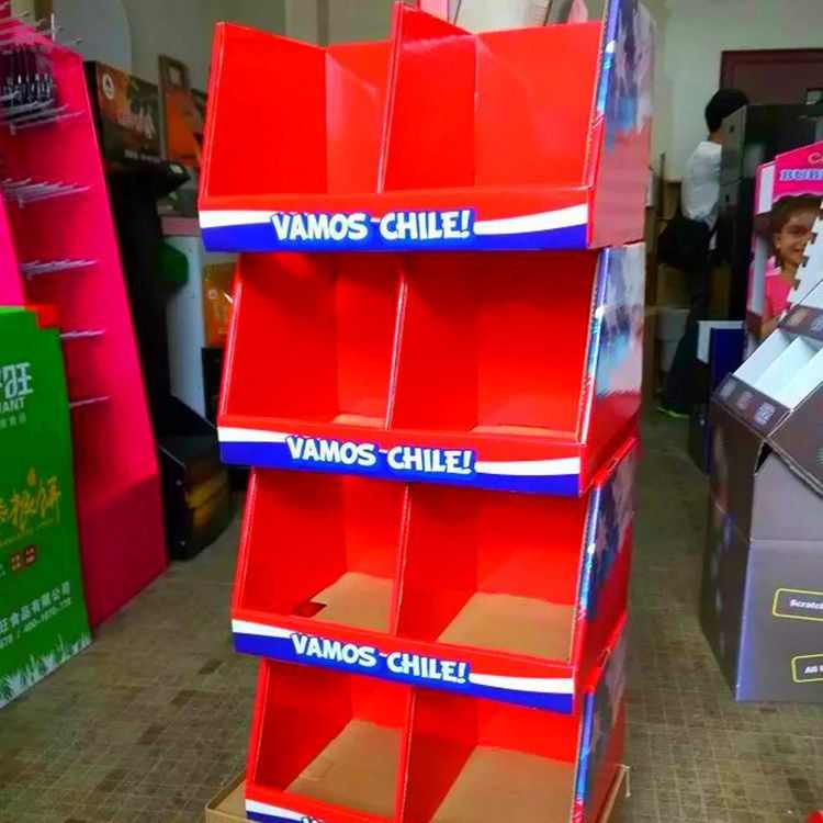 义乌厂家生产层板式纸展示架牢固稳定宣传性