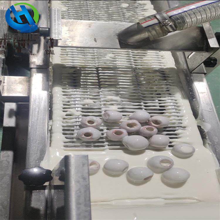 冻干草莓巧克力涂层机酸奶柑橘片单面淋巧克力机器全自动裹衣机