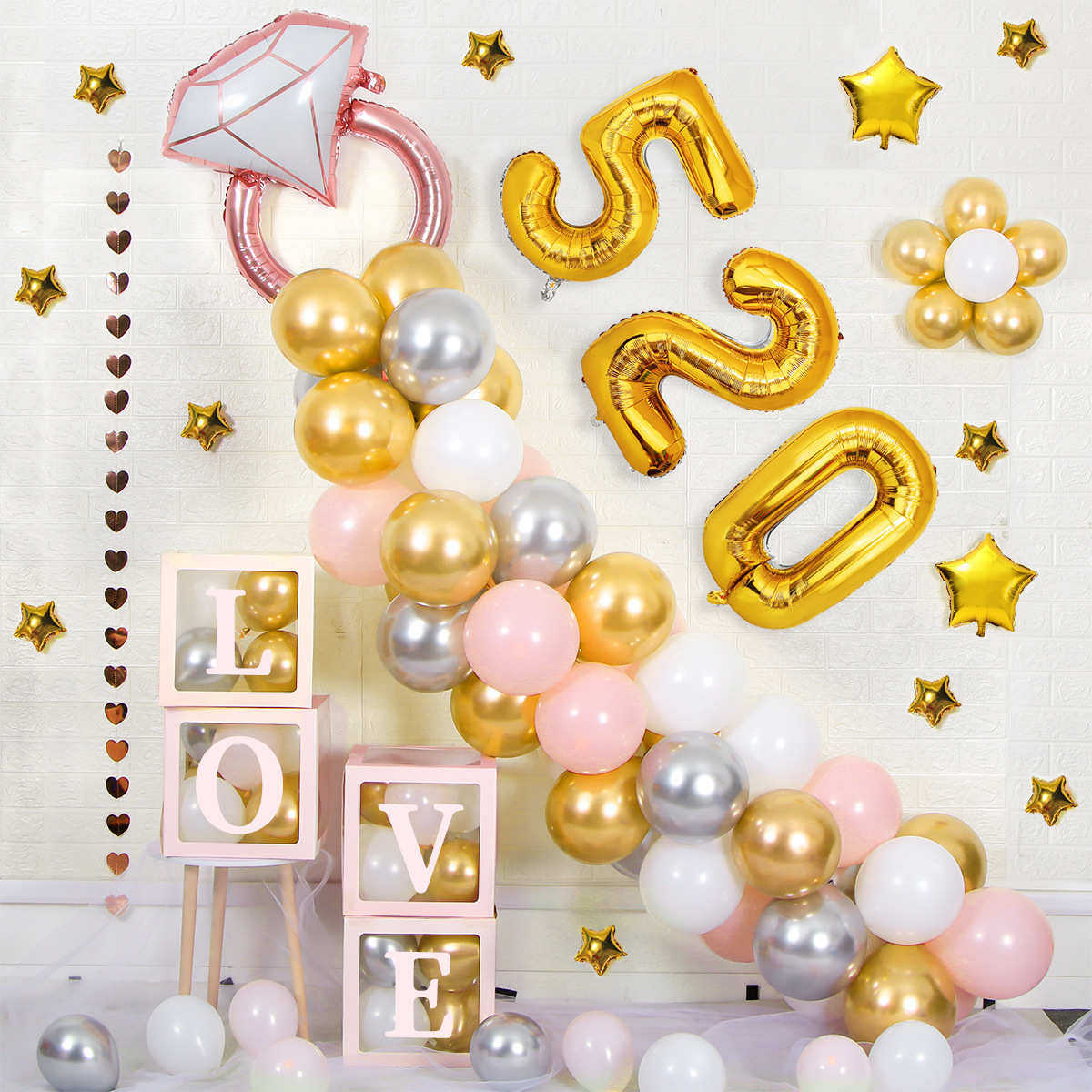 装饰 情人节气球套装 场景布置派对10寸圆形乳胶金属气球装饰,节庆用品/礼品,气球,淘宝优惠券,粉丝福利购,淘宝优惠卷