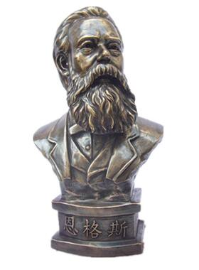 纯铜半身恩格斯铜像工艺品摆件商务办公桌面摆件