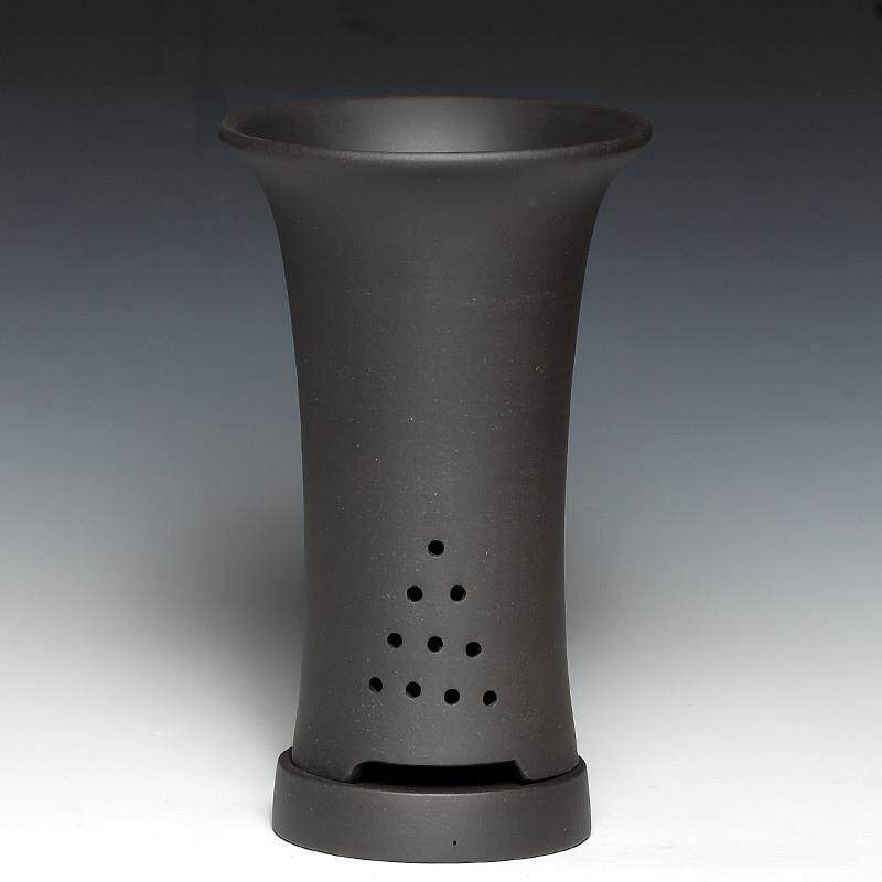 花盆陶瓷兰花盆兰草专用盆带托盘透气大号宜兴紫砂花盆