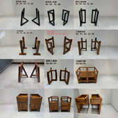 大板桌支架奥坎胡桃木中式 实木茶台支架脚架实木桌腿架子厂家批发