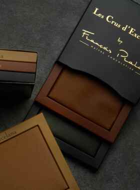 法国进口高端Pralus三片稀有可可礼盒黑巧克力排块零食纯可可脂