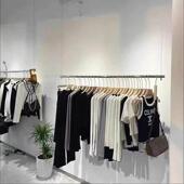 挂衣杆橱窗 天花板悬挂展示架侧挂简约女装 服装 店不锈钢吊架悬吊式