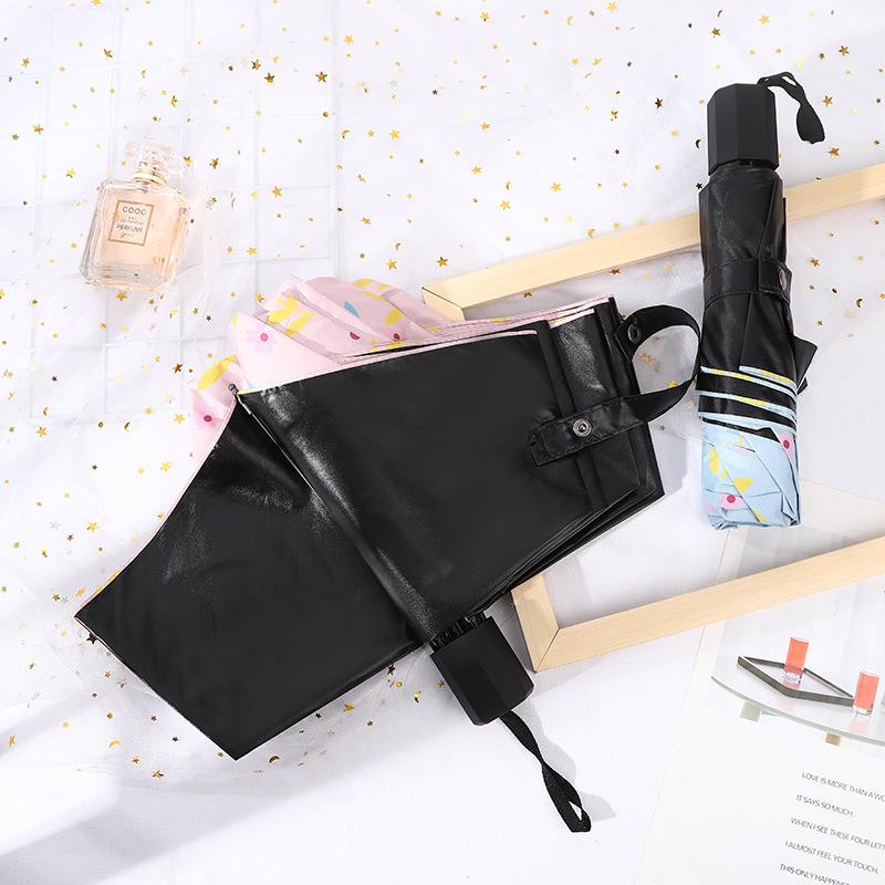 小清新雨伞女晴雨两用折叠遮阳伞太阳伞防晒防紫外线定制广告logo