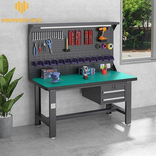 加厚重型工作台钳工台带灯装配流水线 线检验打包桌实验室维修操