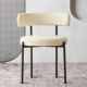 北欧轻奢餐椅家用羊羔绒化妆椅创意设计师靠背椅子现代简约休闲椅
