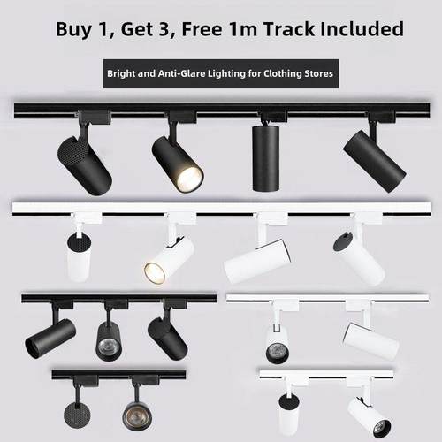 Led轨道灯服装商店聚光灯墙洗商业超亮表面安装天花板家用Cob轨道