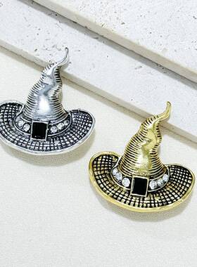Vintage Witch Hat Brooch Pin, Halloween Accessory
