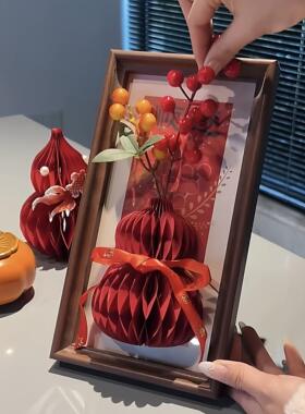 葫芦相框摆件2026年新款马年春节氛围感摆台搬家入宅创意乔迁礼物