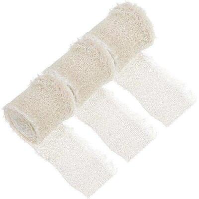 3 Rolls Decorative Wedding Ribbon DIY Chiffon Fringe