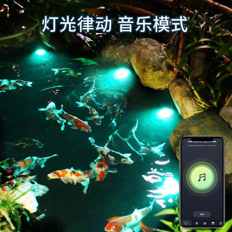 外贸跨境树脂灌胶泳池灯led水下挂壁灯12V七彩变色水池射灯超亮