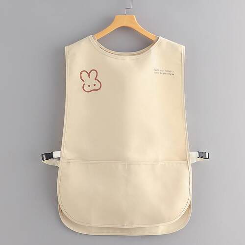 Stylish apron with hand-wiping function, suitable for kitche