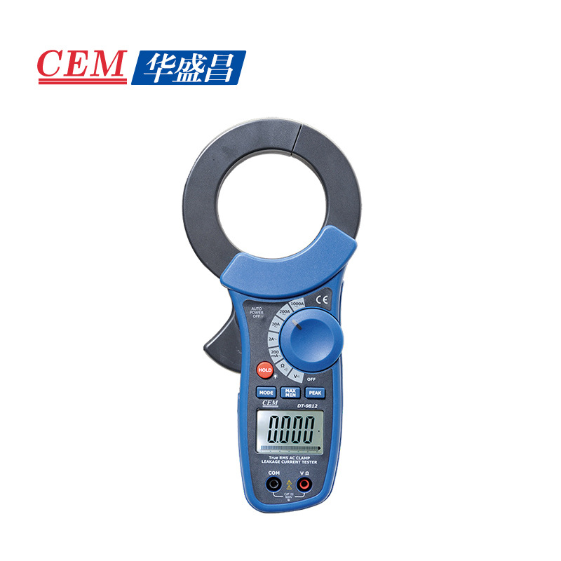 CEM华盛昌DT-9812 1000A交流泄漏电流钳形表68mm大钳口钳形表