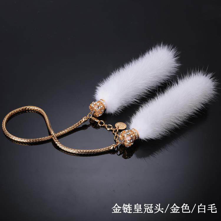 高档口水貂毛汽车挂件车内吊进饰视镜高级后车载挂吊饰品车上装饰