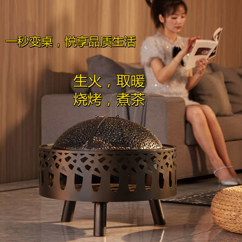室内炉碳取暖碳炉家用烤火烧烤无烟炭火高端架户外盆炉子新款火炉