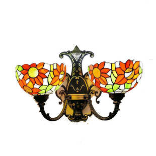 蒂凡尼灯具向日葵壁灯卧室过道.客厅背景墙花园门厅单头led壁灯