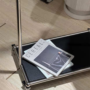 中古衣帽架简约不锈钢轻奢可移动衣服落地式挂衣架隔夜创意收纳架