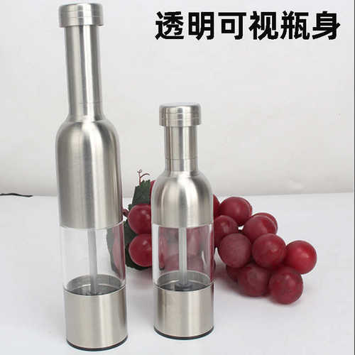 西餐不锈钢胡椒研磨器磨海盐花椒粉手动研磨瓶黑胡椒粒研磨器商用