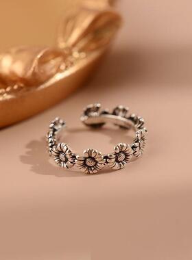 开放白色花环小雏菊环森林风格小新鲜白色花胶环