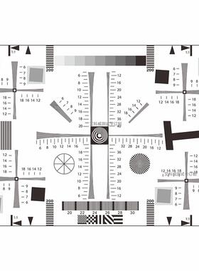 ISO12233分辨率测试4:3高清增强4000线清晰度镜头调焦灰度综合图