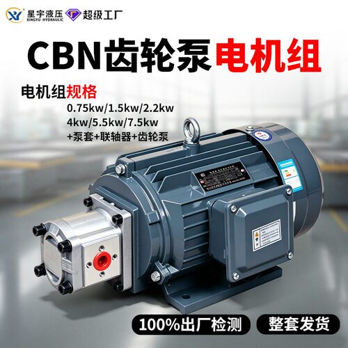 CBN系列电机泵组内外轴电机组组泵套联轴器液压系统齿轮泵液压站