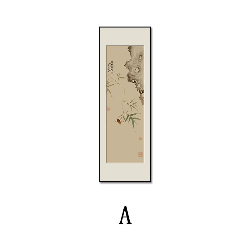 新式VPH山水画中式意挂画花鸟国画中玄关装画书房办公室禅挂饰画