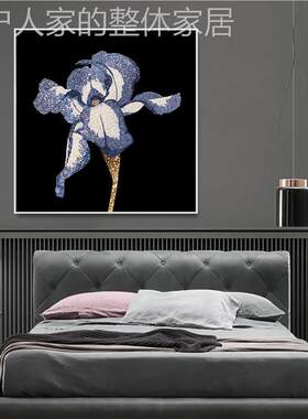 网红物花挂卉施华洛镶钻晶瓷画花开富贵高端装饰画客厅沙发背植景