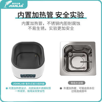 集热式磁力搅拌器加热水浴箱WBS-6Pro数显恒温水浴锅实验室防干烧